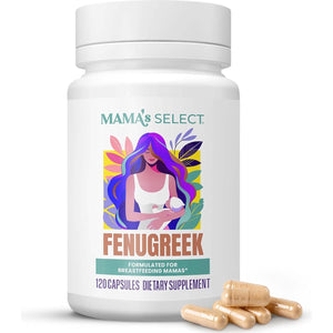 Mama'S Select Organic Fenugreek Capsules – Natural Herbal Lactation Supplement to Boost Milk Supply