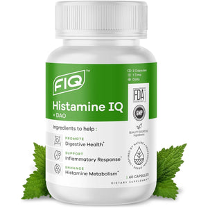 FIQ - Histamine IQ - Diamine Oxidase Supplement - Histamine & Immune Support - 60 Capsules