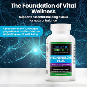 Pregnenolone plus Supplement for Women to Support Energy, Mood & Mental Clarity 60 Capsules