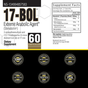 Avry Labs Extreme Anabolic Supplement – Pre-Workout Dietary Supplement, Lean Muscle Builder & Fat Burner 60 Capsules