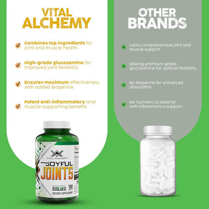 Vital Alchemy Joyful Joints Support Supplement for Women & Men 180 Cap, 60 Day Supply