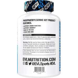 Evlution Phosphatidylserine Nootropics Brain Support Supplement - 300Mg - EVL