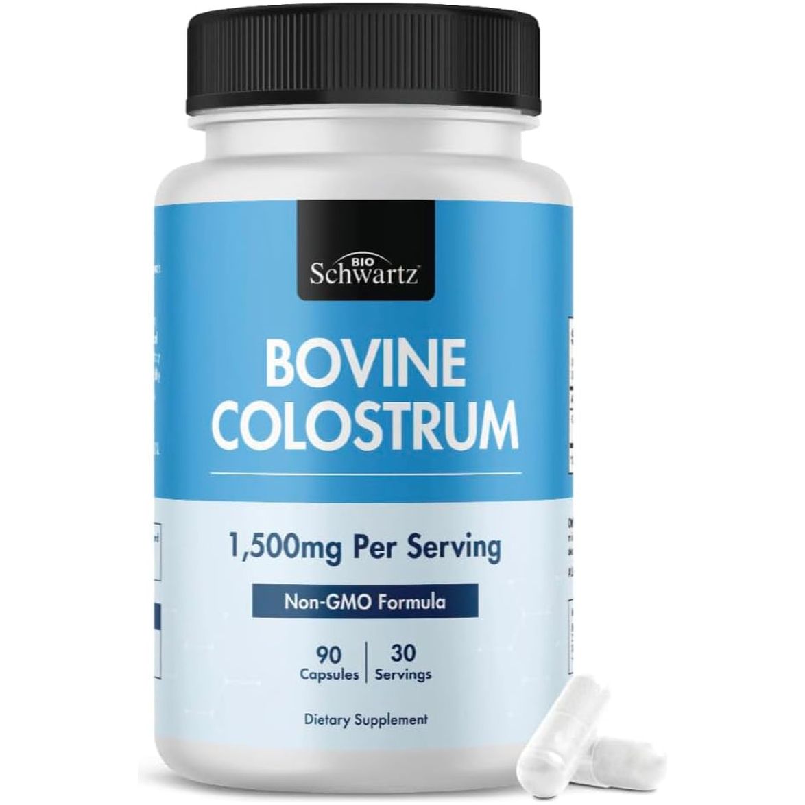 Colostrum Supplement Extra Strength 1500Mg from Bovine First Milking, Supports Gut Health and Immunity 90 Count
