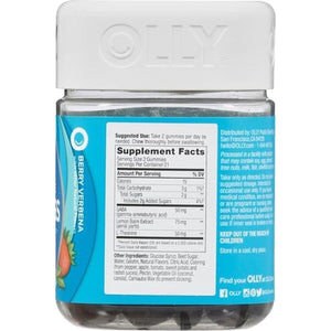 OLLY Goodbye Stress Gummy, GABA, L-Theanine, Lemon Balm, Stress Relief Supplement, Berry - 42 Count