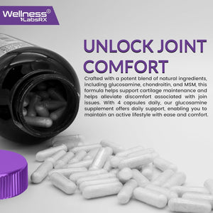 Glucosamine Chondroitin MSM - 4000Mg - Joint Support Supplement 120 Count