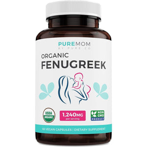 USDA Organic Fenugreek Capsules for Increased Breast Milk Supply - 60 Capsules