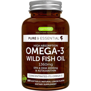 Igennus Advanced Triglyceride Omega 3 Wild Fish Oil Rtg EPA DHA 1000Mg (180 Softgels)