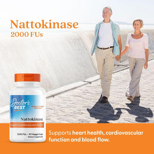 Doctor'S Best Nattokinase 2,000 Fu, Supports Cardiovascular and Circulatory Health, 90 VC