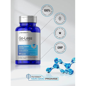 Horbäach Go Less Bladder Control Pills | Maximum Strength for Women and Men | 90 Capsules