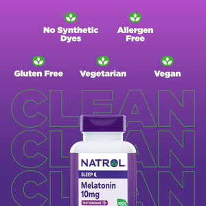 Natrol Fast Dissolve Melatonin 10 Mg, Melatonin Supplements for Restful Sleep,100 Tablets