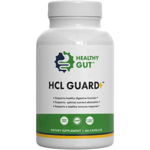 HCL Guard+ | Promotes Healthy Digestive Function | Betaine Hydrochloride, Organic Ginger Root, DGL, and Pepsin | 60 Servings