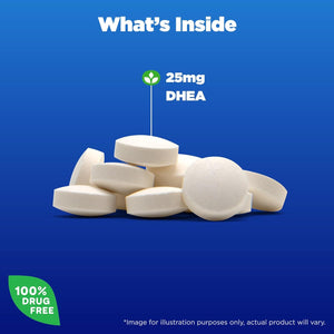 Natrol Mood & Stress DHEA 25Mg with Calcium, for Balance of Certain Hormone Level and Mood Support, 300 Tablets