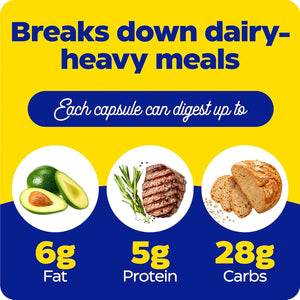 Enzymedica Lacto, Digestive Enzymes for Complete Dairy Digestion, Offers Fast-Acting Gas & Bloating Relief