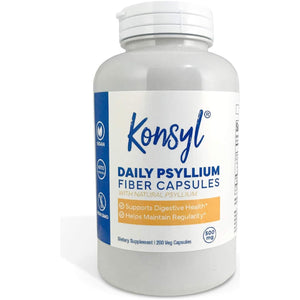 Konsyl Daily Psyllium Fiber Capsules Contains - Supports Digestive Health+ 500 Count/1500Mg