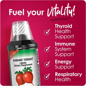 Enhances Your Body Energy, Improves Immunity, Horseradish Extract, 8 FL Oz, Bottle, Red