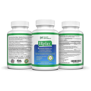 Ibplus® Probiotic, Digestive Enzyme & Herbal Blend, Improved Formula-60 Capsules!! for Irritable Bowel