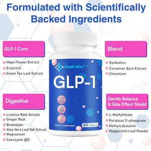 GLP1 Support for Immune, Energy, Digestion, Gut & Overall Health - 60 Capsules