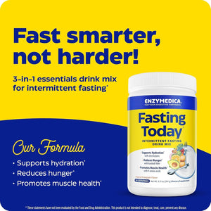 Enzymedica, Fasting Today, Intermittent Fasting Drink Mix with Electrolyte Powder Supplement 24 Servings