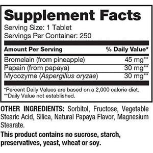 Papaya Pineapple Chewable Tabs (250 Tablets)