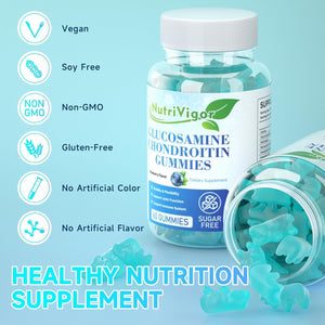 Glucosamine Chondroitin Gummies, Extra Strength Joint Support Supplement 60 Count