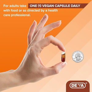 DEVA Nutrition Vegan Pumpkin Seed Oil 500 Mg, Cold-Pressed & Unrefined - 90 Capsules