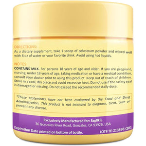 Colostrum Powder Supplement 5,000 Mg with Prebiotics, Probiotics, Lactoferrin & PRP, 30 Servings.