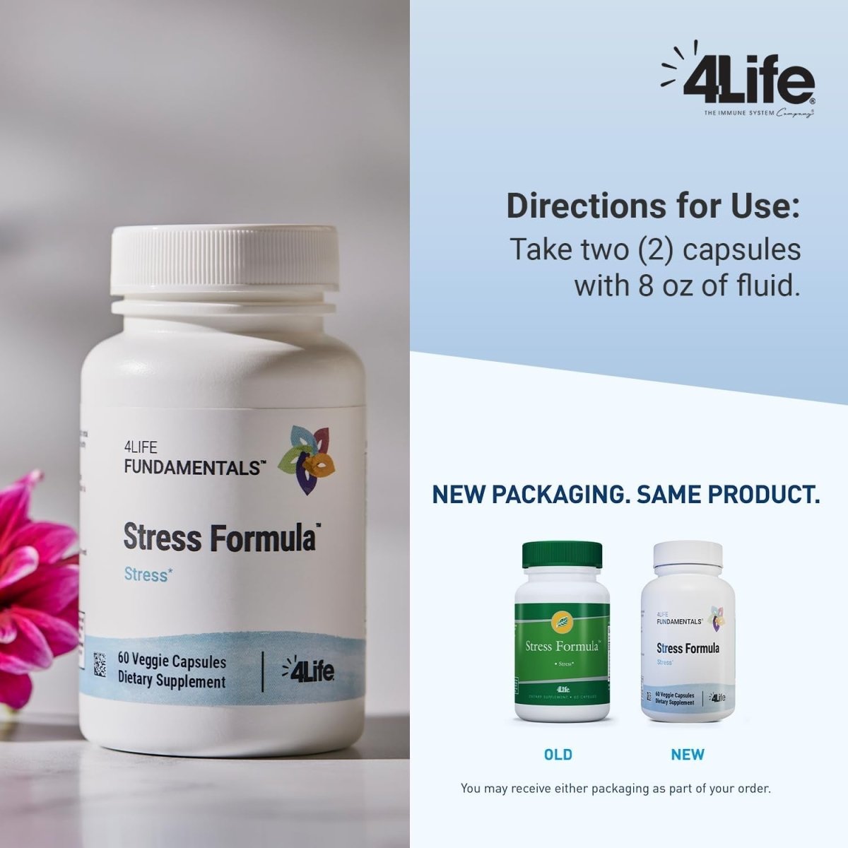 4Life Stress Formula - Supports Nervous System & Sleep 60 Capsules - Suppviv