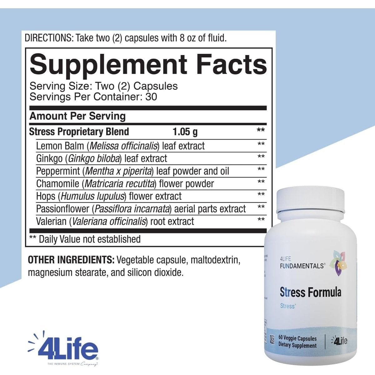4Life Stress Formula - Supports Nervous System & Sleep 60 Capsules - Suppviv