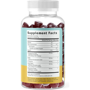 4Thecalm 5In1 Stress Relief Supplement Gummy (Natural Raspberry Flavor, 60 Gummies) - Suppviv