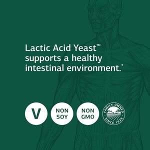 Standard Process Lactic Acid Yeast - Whole Food GI, Digestion and Digestive Health, Saccharomyces Cerevisiae - 100 Wafers