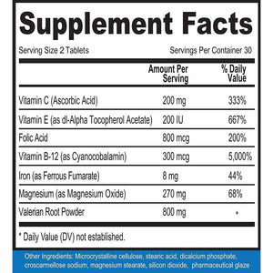 Natural for Natural Itching & Crawling , Tingling and Agitated Leg with Iron 60 Tablets