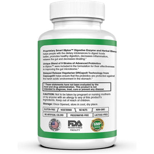 Ibplus® Probiotic, Digestive Enzyme & Herbal Blend, Improved Formula-60 Capsules!! for Irritable Bowel