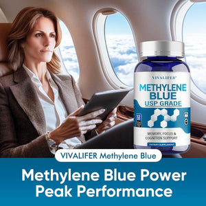 Methylene Blue Pharmaceutical Grade Supplement, Support Anti-Aging, Cognitive Enhancing Properties and Energy 120 Capsules