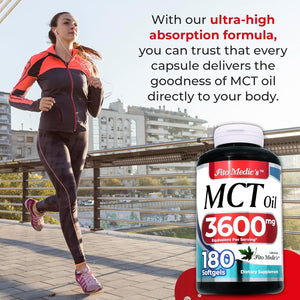 FITO MEDIC'S Lab | Mct Oil | Ultra High Absorption.| 180 Softgels/3600 Mg