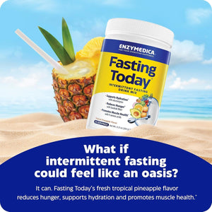 Enzymedica, Fasting Today, Intermittent Fasting Drink Mix with Electrolyte Powder Supplement 24 Servings