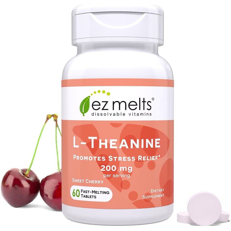 EZ Melts Dissolvable L-Theanine 200 Mg, Sugar-Free, 1-Month Supply