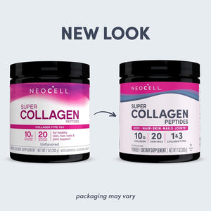 Neocell Super Collagen Peptides, 10G per Serving, Healthy Hair, Skin, Nails and Joints, Unflavored, 7 Oz