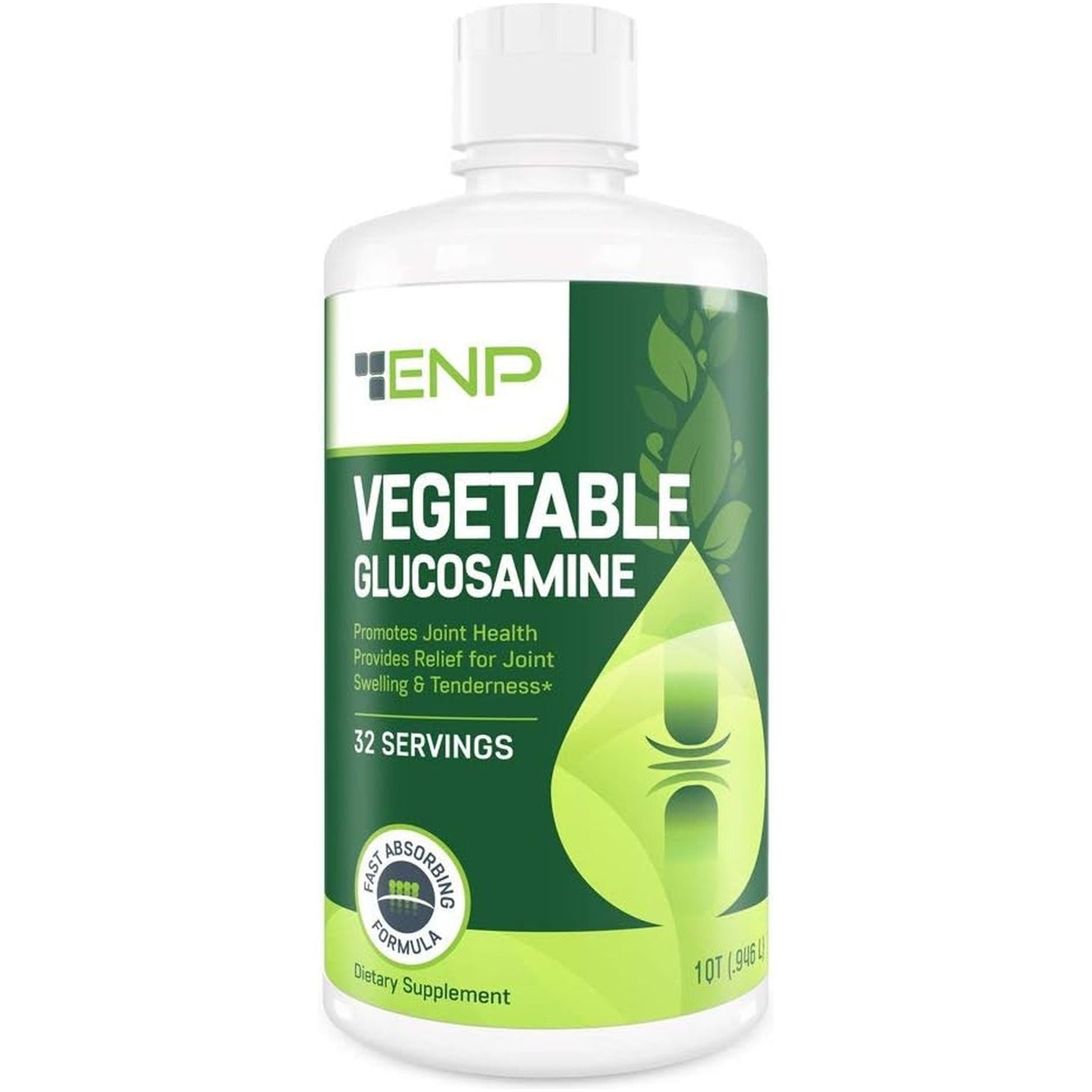 Vegan Liquid Glucosamine Supplement plus MSM | 1500Mg Glucosamine with MSM | Non Shellfish | GMO Free | Joint Support Supplement Derived from Vegetables | 32 Oz | Made in USA