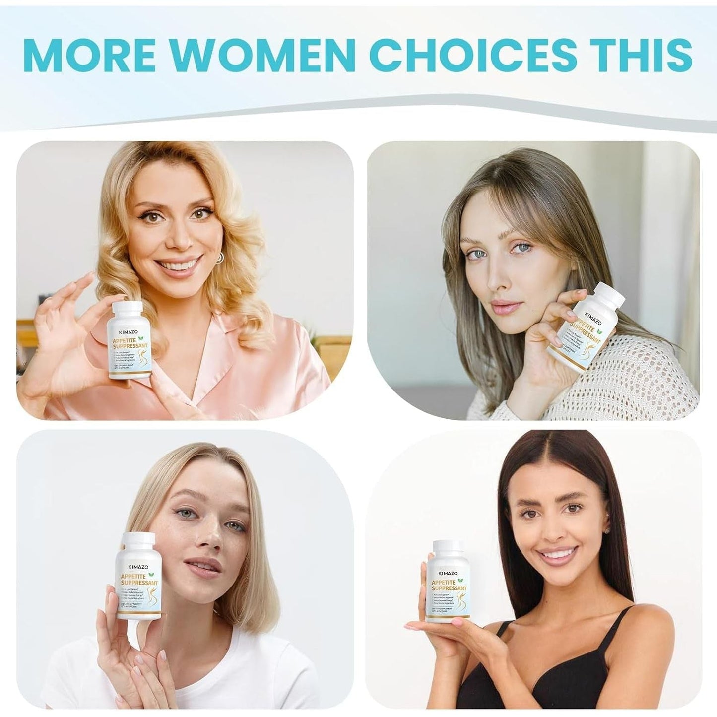 KIMAZO Appetite Suppressant Weight Loss Pills for Women - 60 Capsules