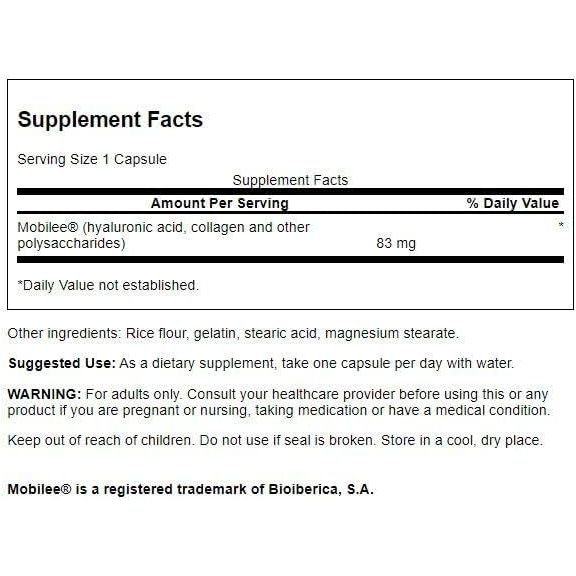 Swanson High Potency Hyal-Joint Hyaluronic Acid Complex 83 Milligrams 60 Capsules