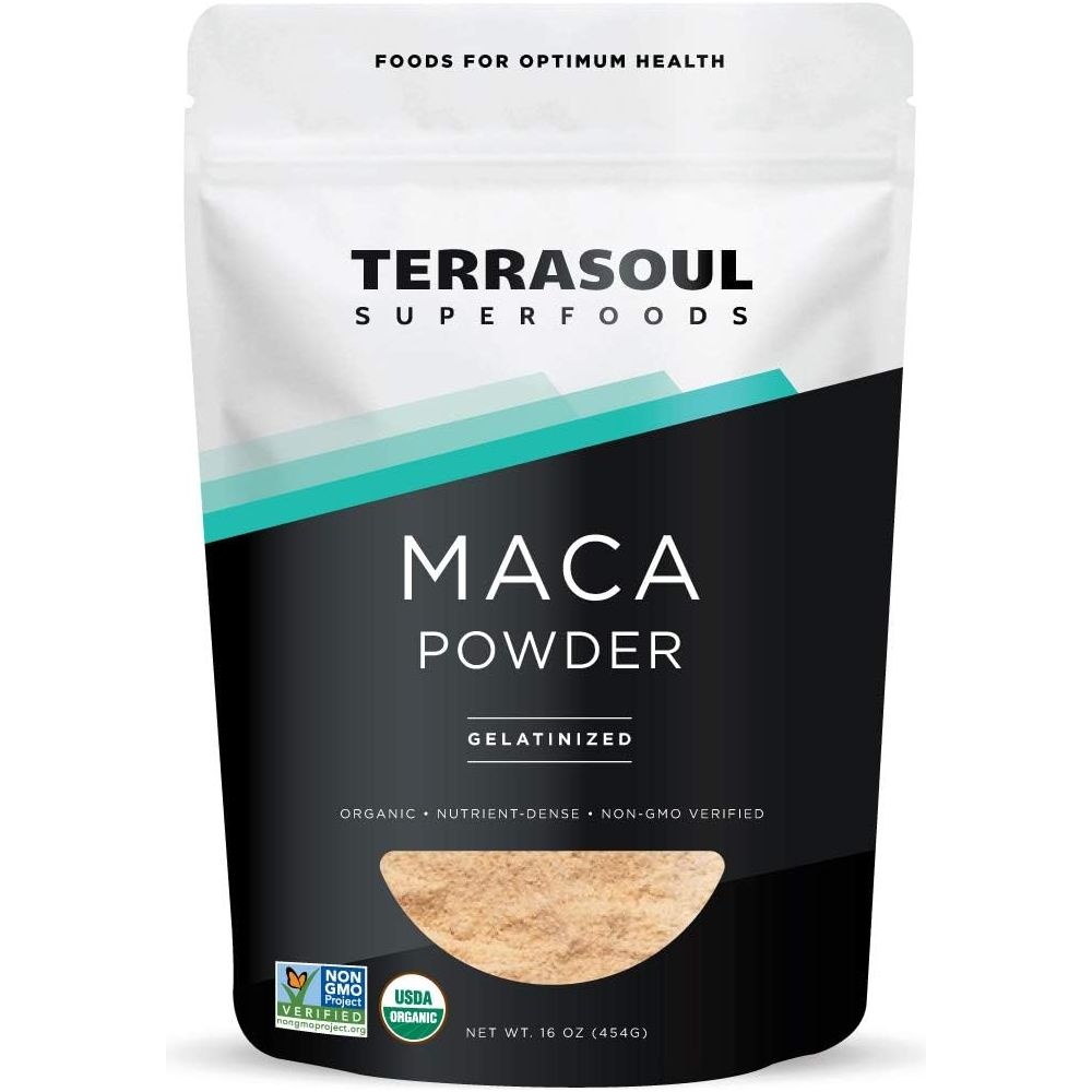 Terrasoul Superfoods Organic Gelatinized Maca Powder, Hormone Balance, Energy Boost 16 Oz