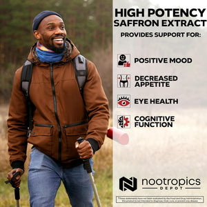 Nootropics Depot High Potency Saffron Extract Capsules | 30Mg | Crocus Sativus | 60 Count