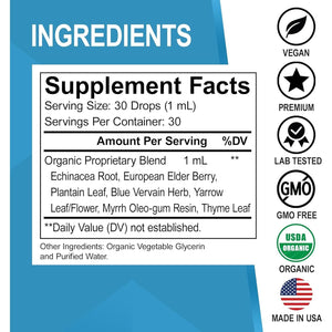 Lymphatic Drainage Supplements Drops for Lymph System Support Supplement (1Oz )