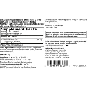 Klaire Labs Nattokinase NSK-SD - Proteolytic Enzyme for Cardiovascular Support, Dairy & Gluten-Free (60 Capsules)