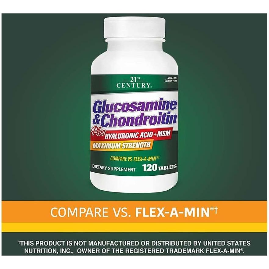 21St Century Glucosamine and Chondroitin plus Tablets, 120 Count