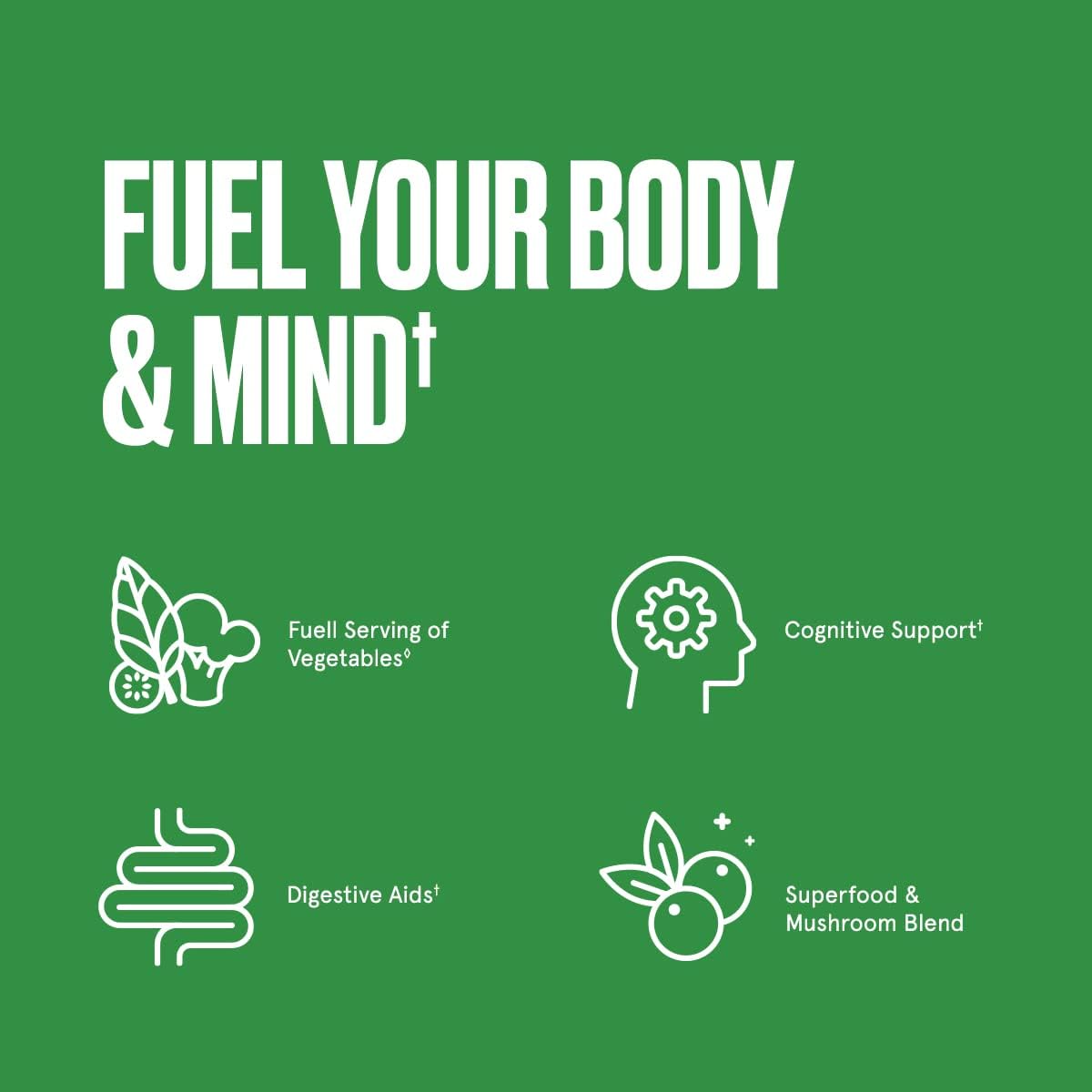 Bulletproof Greens, Daily Greens Powder with Superfoods and Nootropics 8.4 Ounces