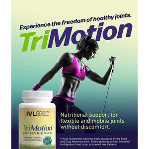 IVL Trimotion Joint Health Formula - Premium Relief for Joint Discomfort & Stiffness, Promotes Optimal Mobility & Flexibility (60 Capsules)