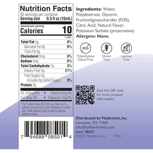 Medtrition Hyfiber Liquid Fiber for Kids, Supports Regularity and Softer Stools, 6 Grams of Fiber, 32 Servings