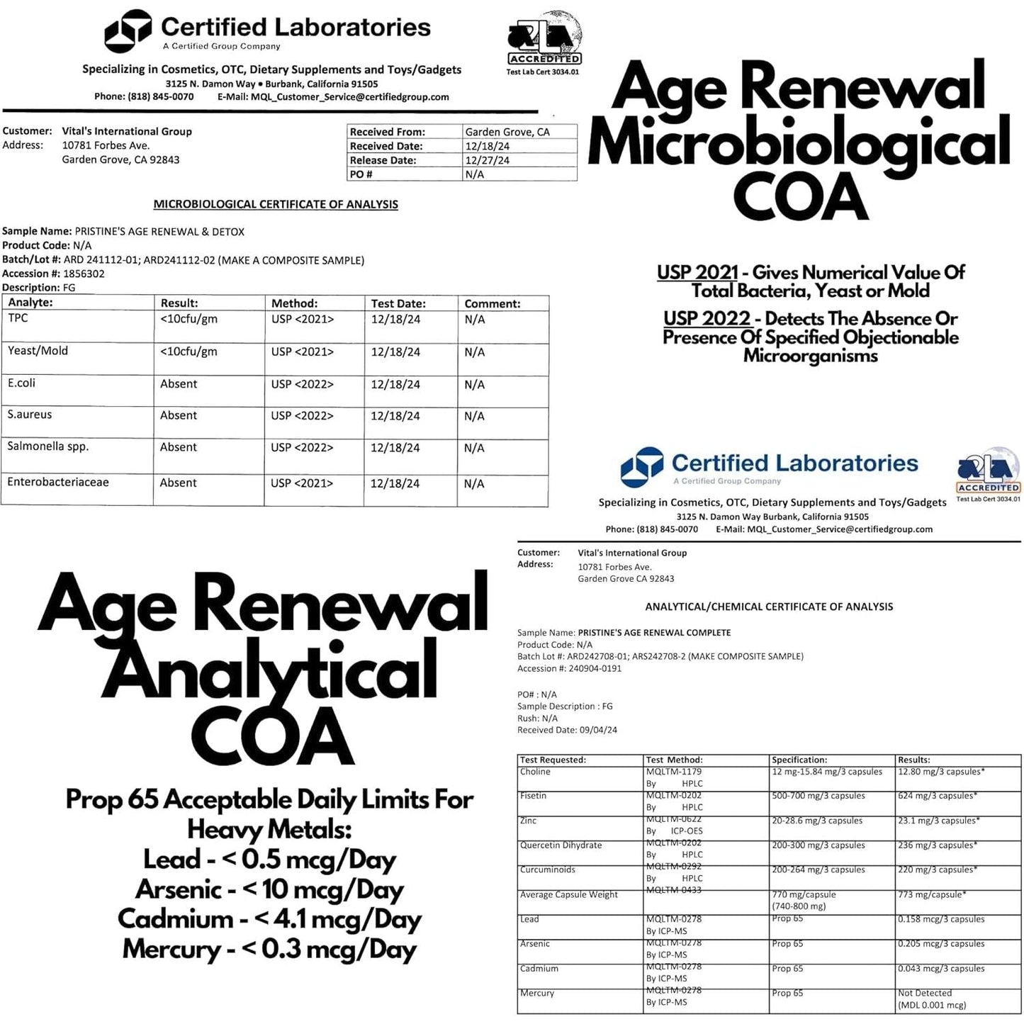 Age Renewal Complex & Autophagy Aid Senolytic Cell Cleansing Anti-Aging Supplement - 30 Day Supply