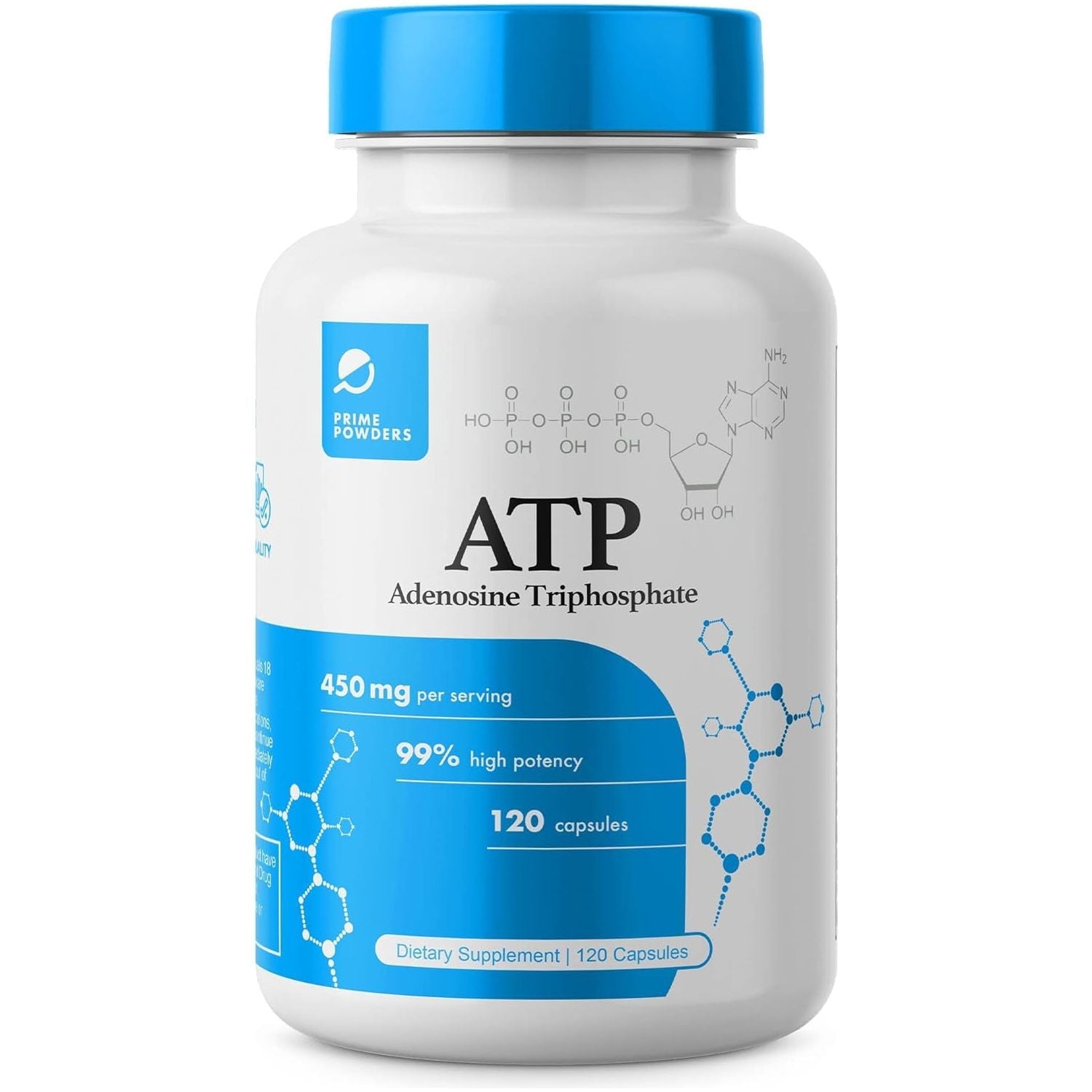 ATP Capsules - 120 Capsules - Adenosine Triphosphate Disodium - 400Mg